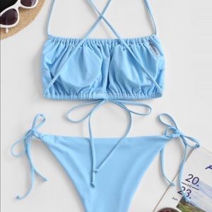 Zaful Light blue swimsuit- NEVER WORN